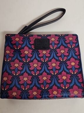 Liberty of London Pink and Blue Floral Wristlet Clutch Gardencore Beautiful